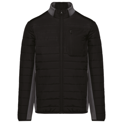 Men's bi-material padded jacket